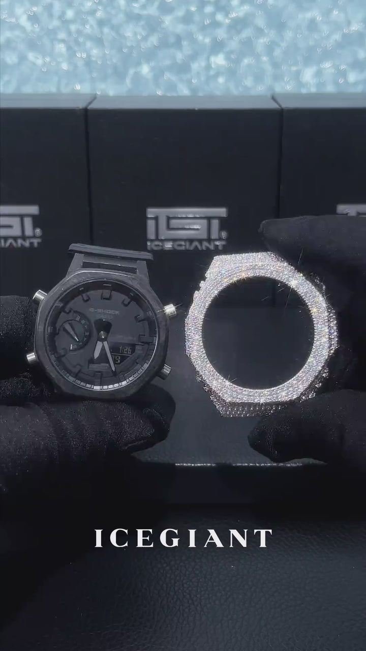 Iced Out Moissanite Bezel For GA-2100 Watch