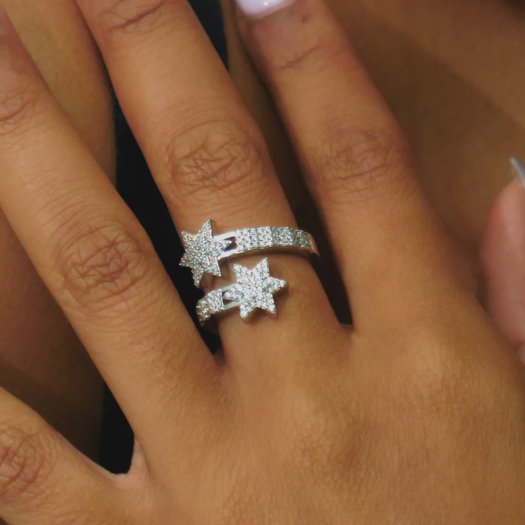 S925 Moissanite Pentagram Ring
