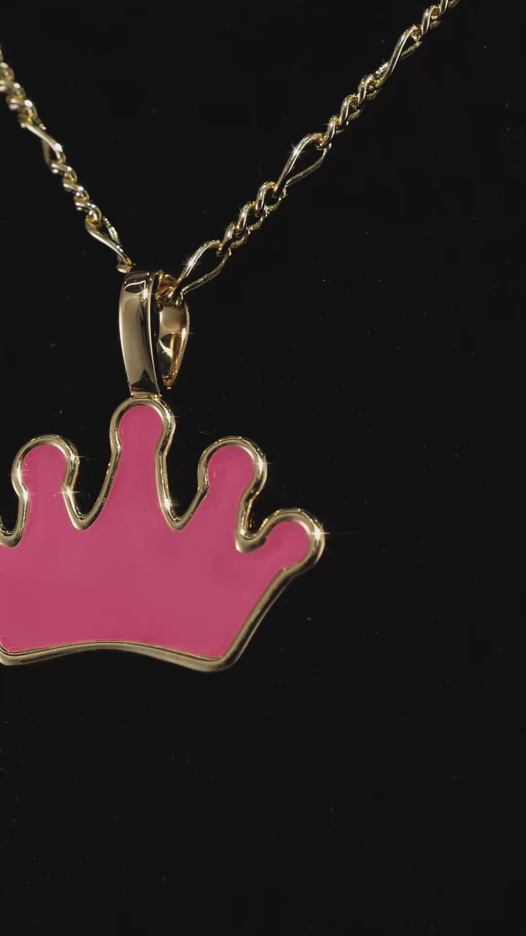 Fluid Enamel Crown Necklace