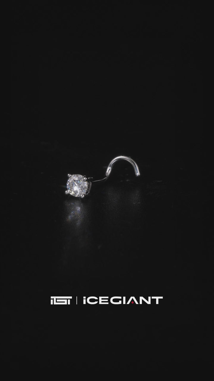 3.5mm S925 Moissanite U Shape Nose Stud
