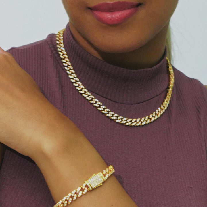 S925 Moissanite Cuban Chain or Bracelet