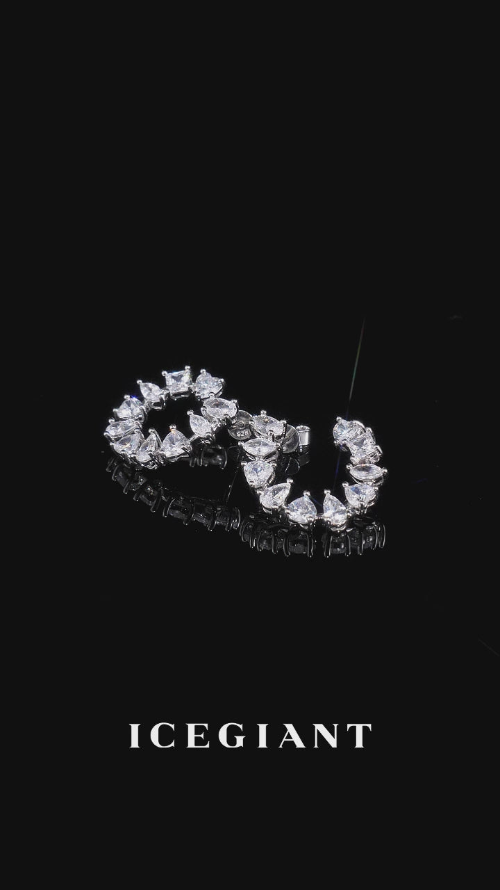 Multi-Cut Moissanite C-Hoop Earrings