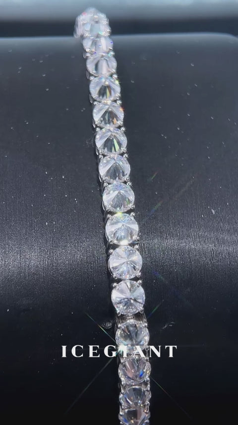 5MM Reverse-Set Moissanite Tennis Bracelet