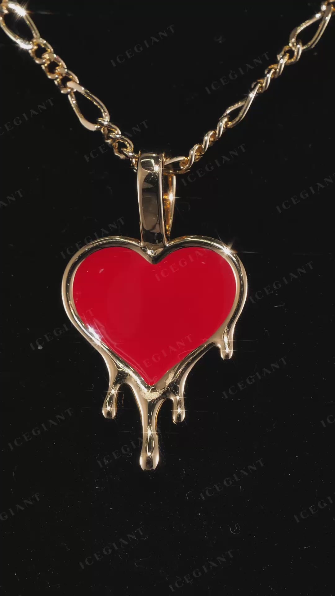 Fluid Enamel Heart Necklace