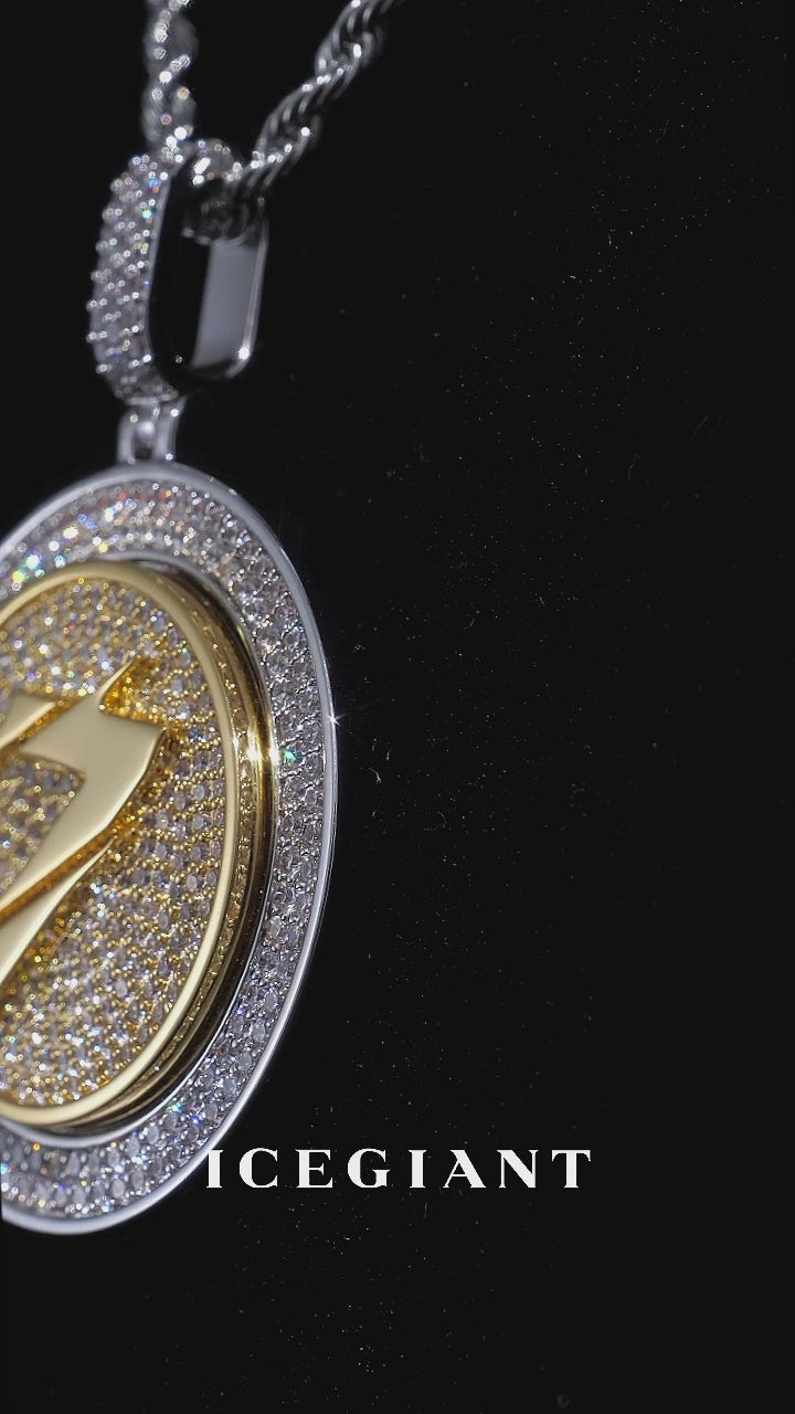 Custom Rotatable Number Medallion Pendant