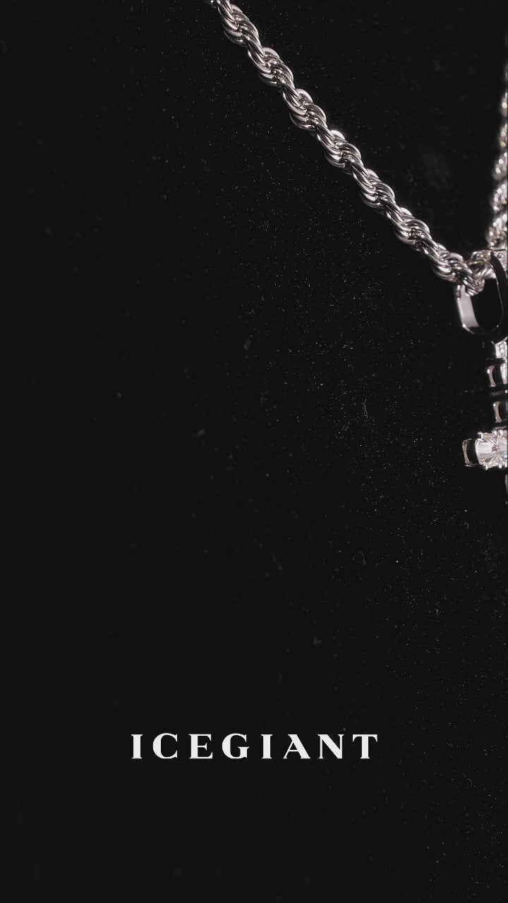 2.1CTW Reverse Set Moissanite Cross Pendant