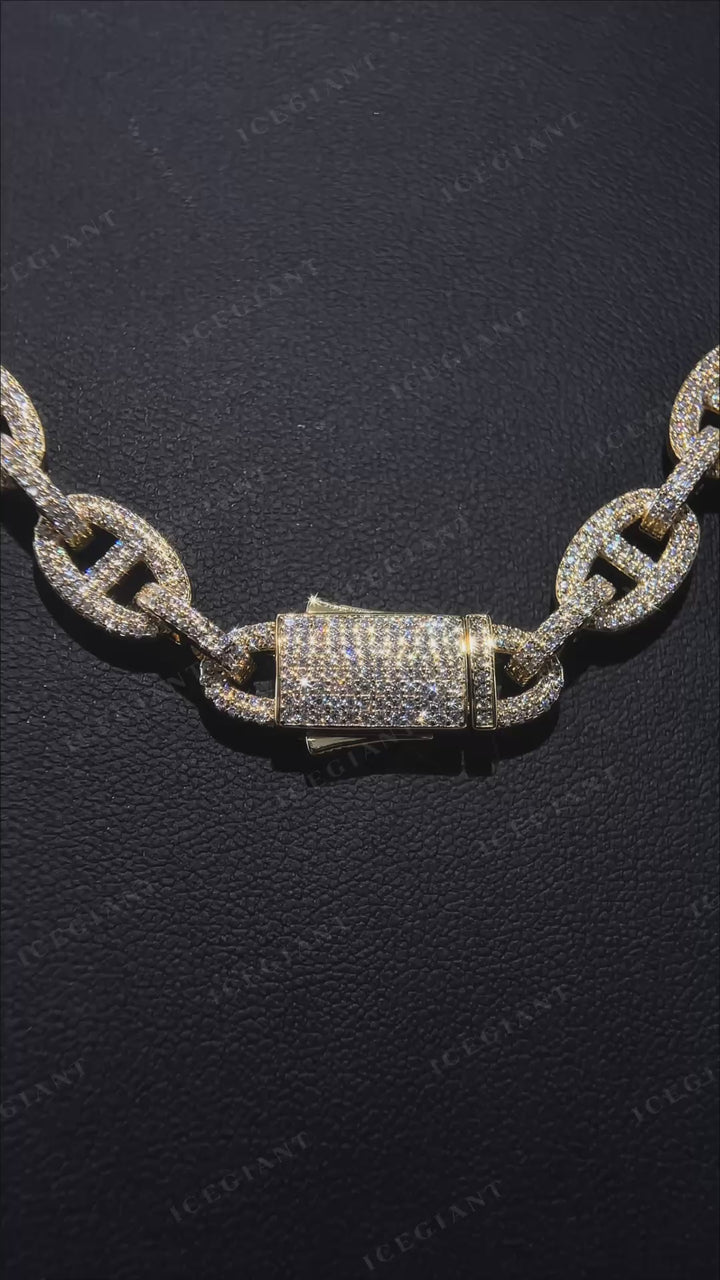 8MM S925 Moissanite G-Link Chain