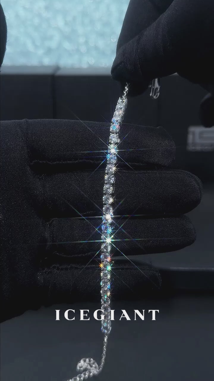 4mm Moissanite Adjustable Ankle Chain