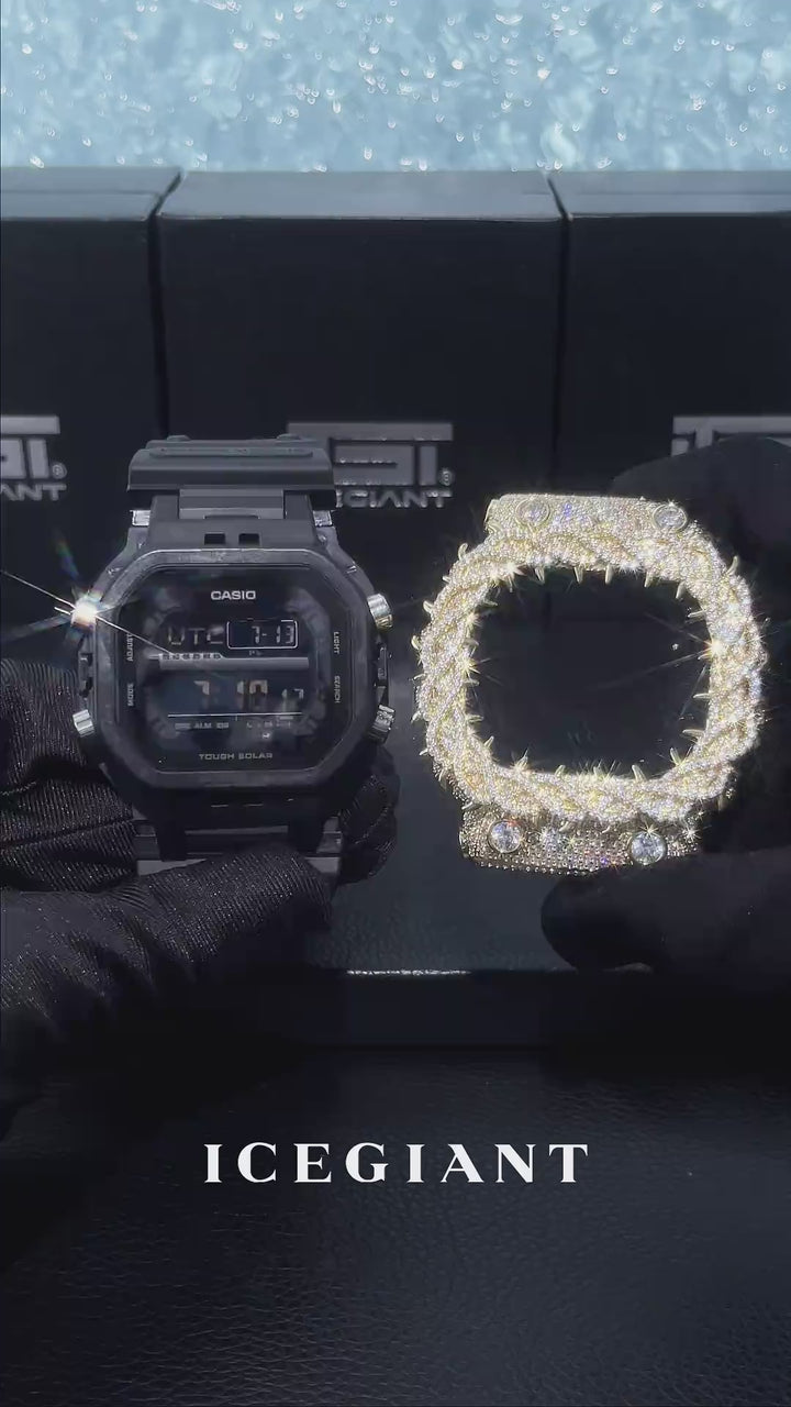 Iced Out Fang Claw Moissanite Bezel For GX-56UBB-1JF Watch