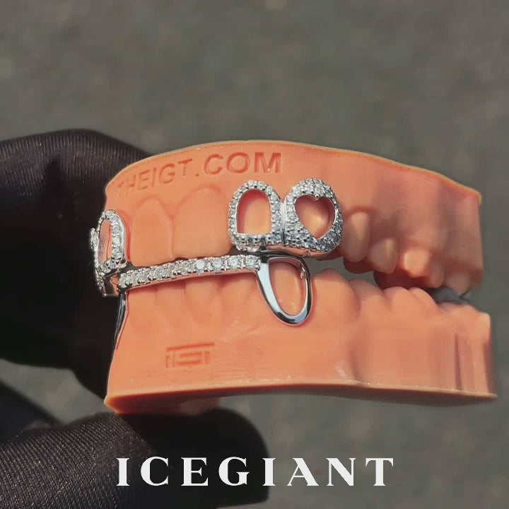 Top 4 Open Face With Bottom Bar Grillz