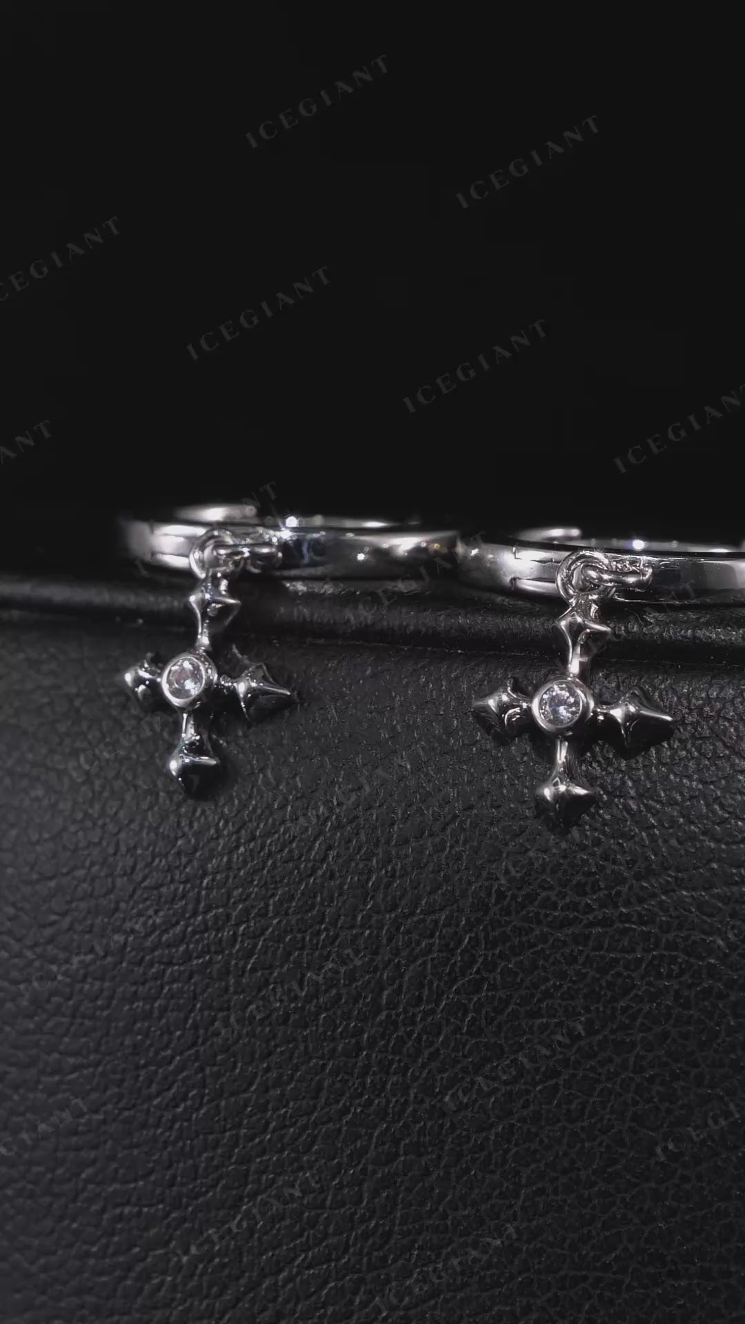 Moissanite Mirco Arrow Cross Hoop Earrings