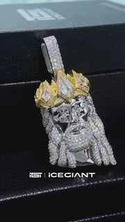 Moissanite Rhombus Crown Of Jesus Pendant