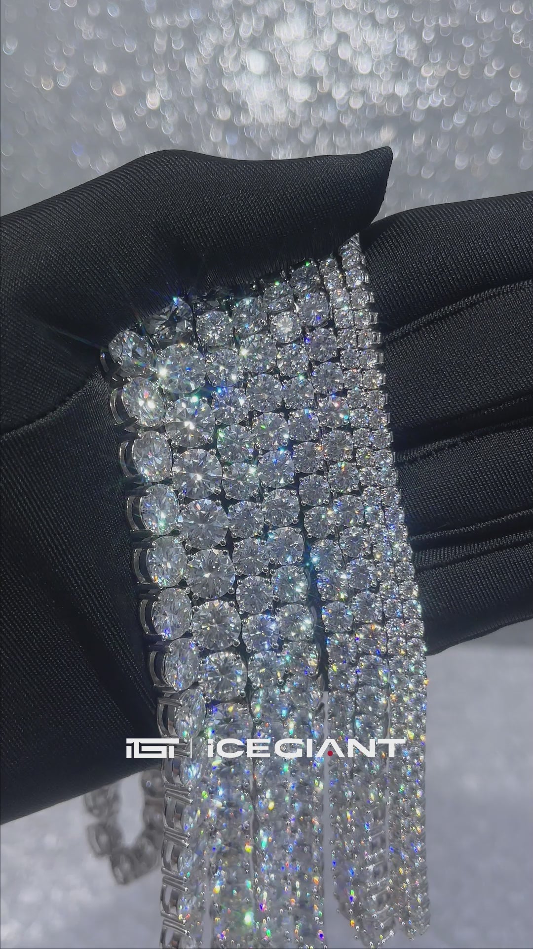 925 Sterling Silver Moissanite Tennis Chain