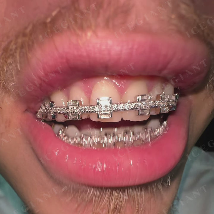 Rectangular Cut Brace Style Grillz
