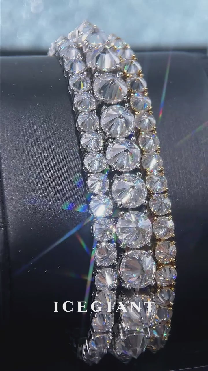 8MM Reverse-Set Moissanite Tennis Bracelet