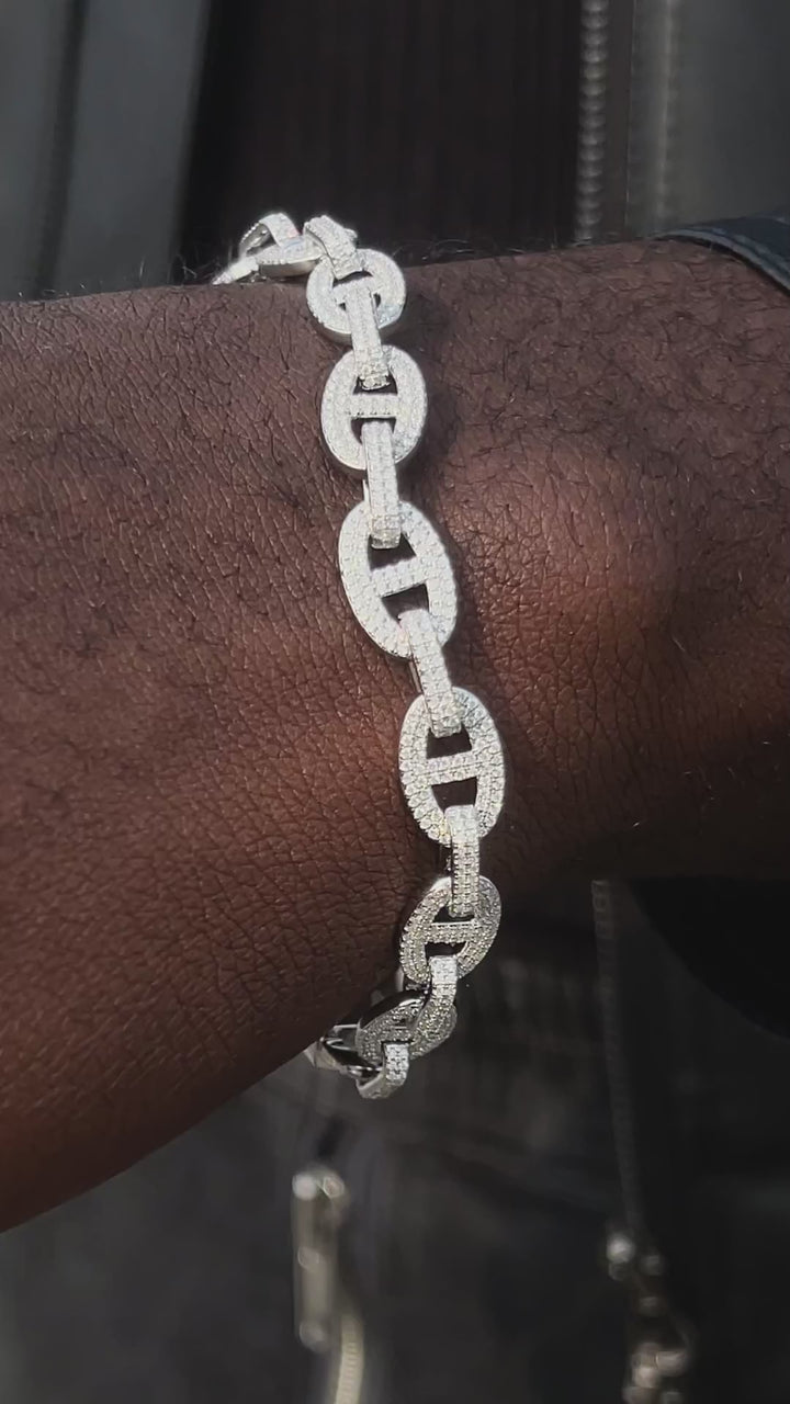 8MM S925 Moissanite G-Link Bracelet