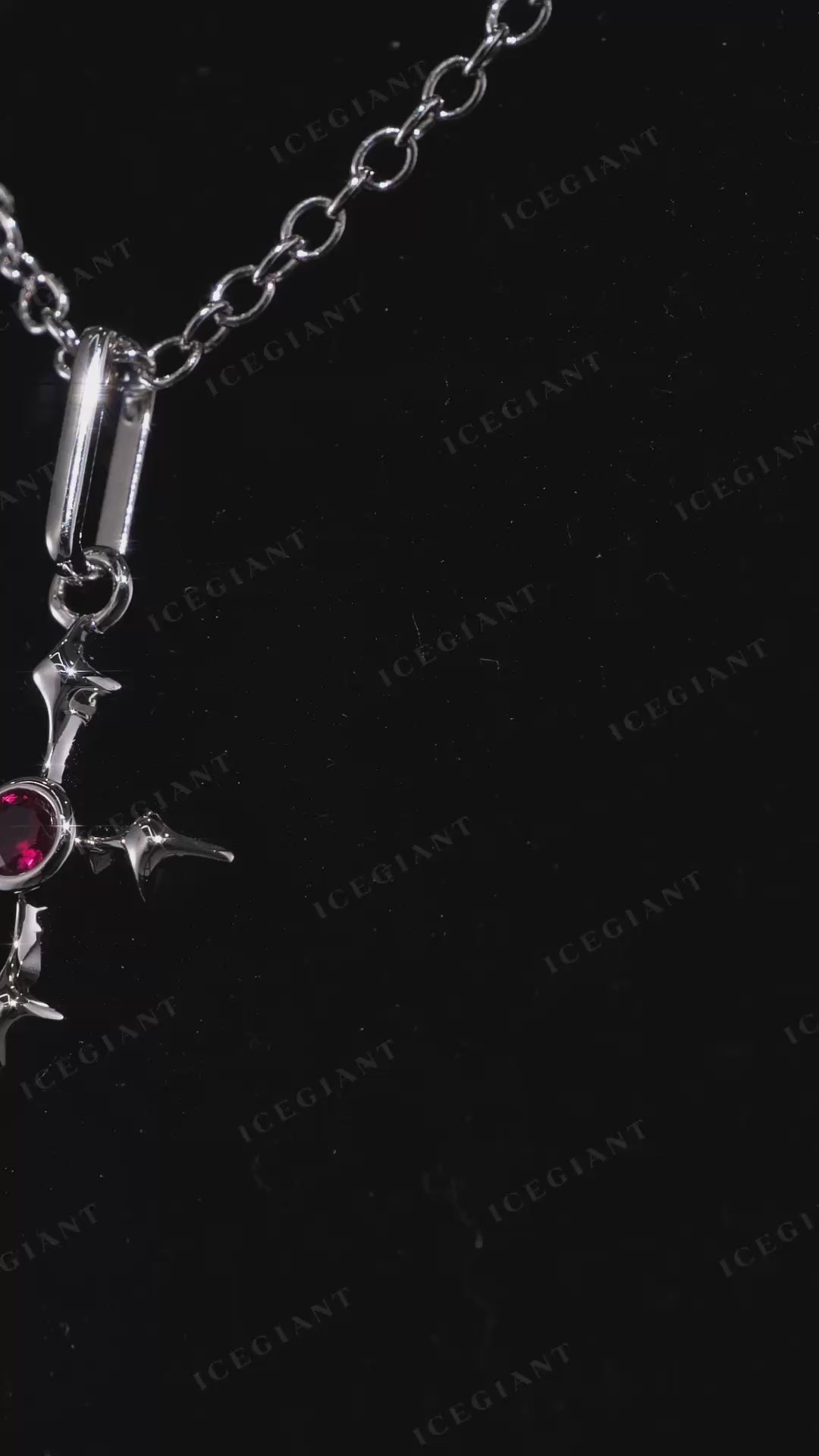 Arrow Cross Pendant With Birth Stone