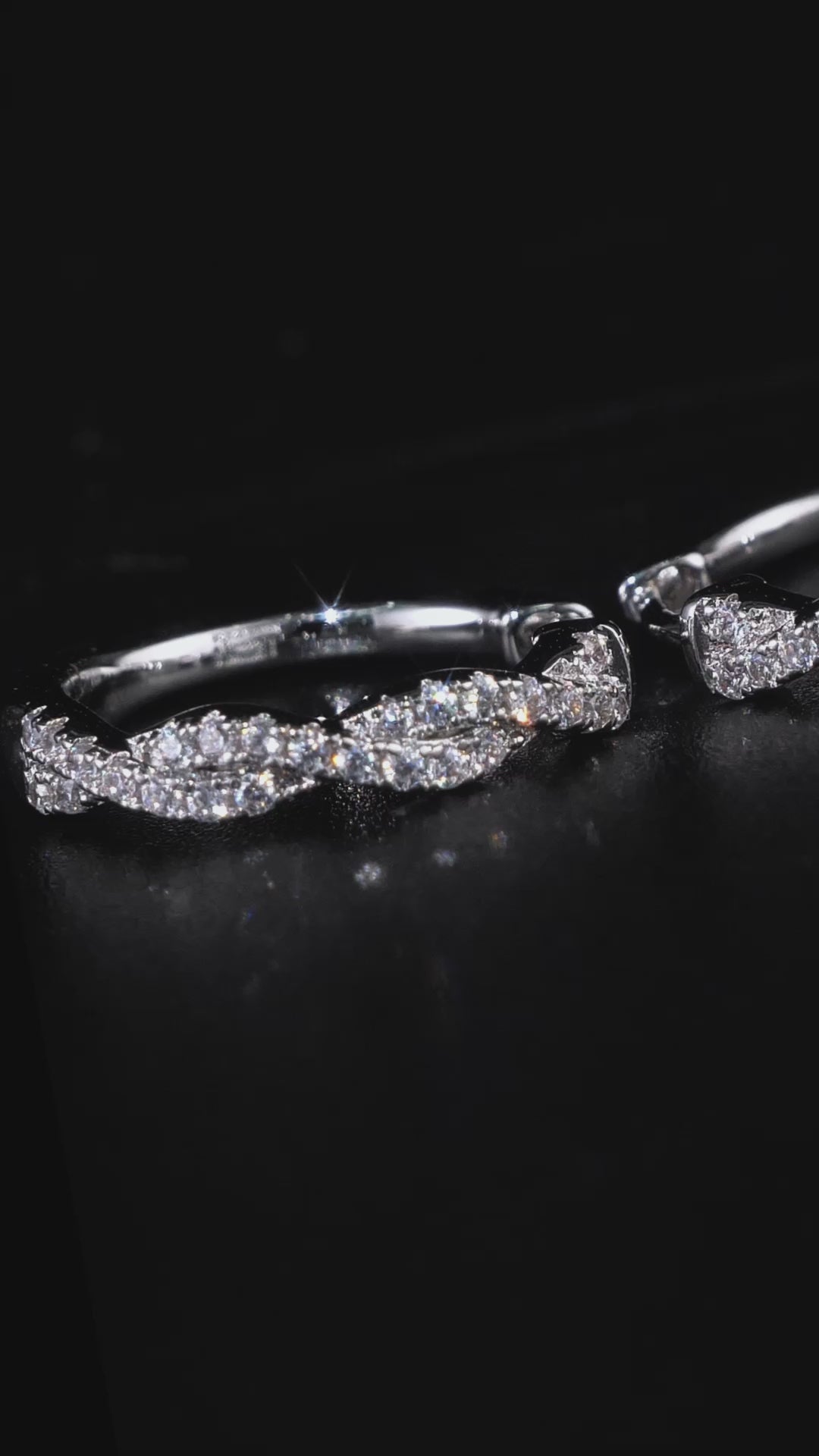 Moissanite Twisted Infinity Hoop Earrings