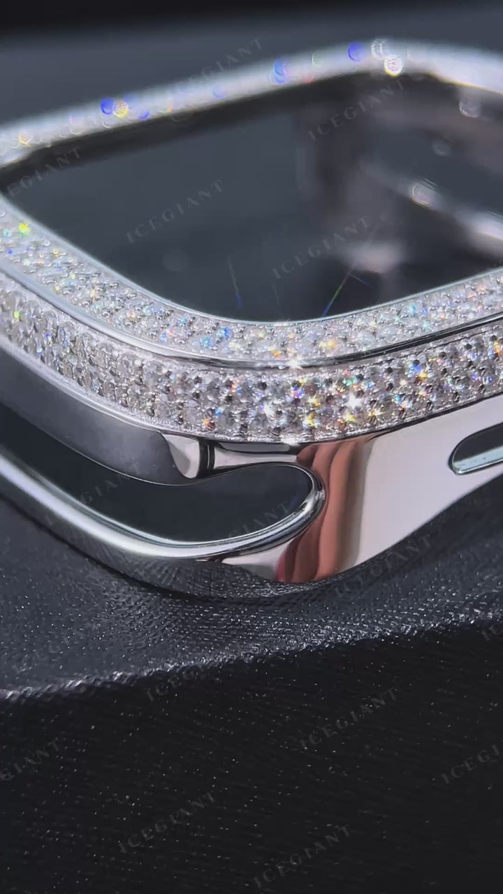 42MM Moissanite Bezel Case Cover For Apple Watch S10 & S11