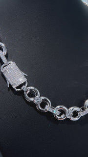 12MM Plain Infinity Chain With Moissanite Clasp