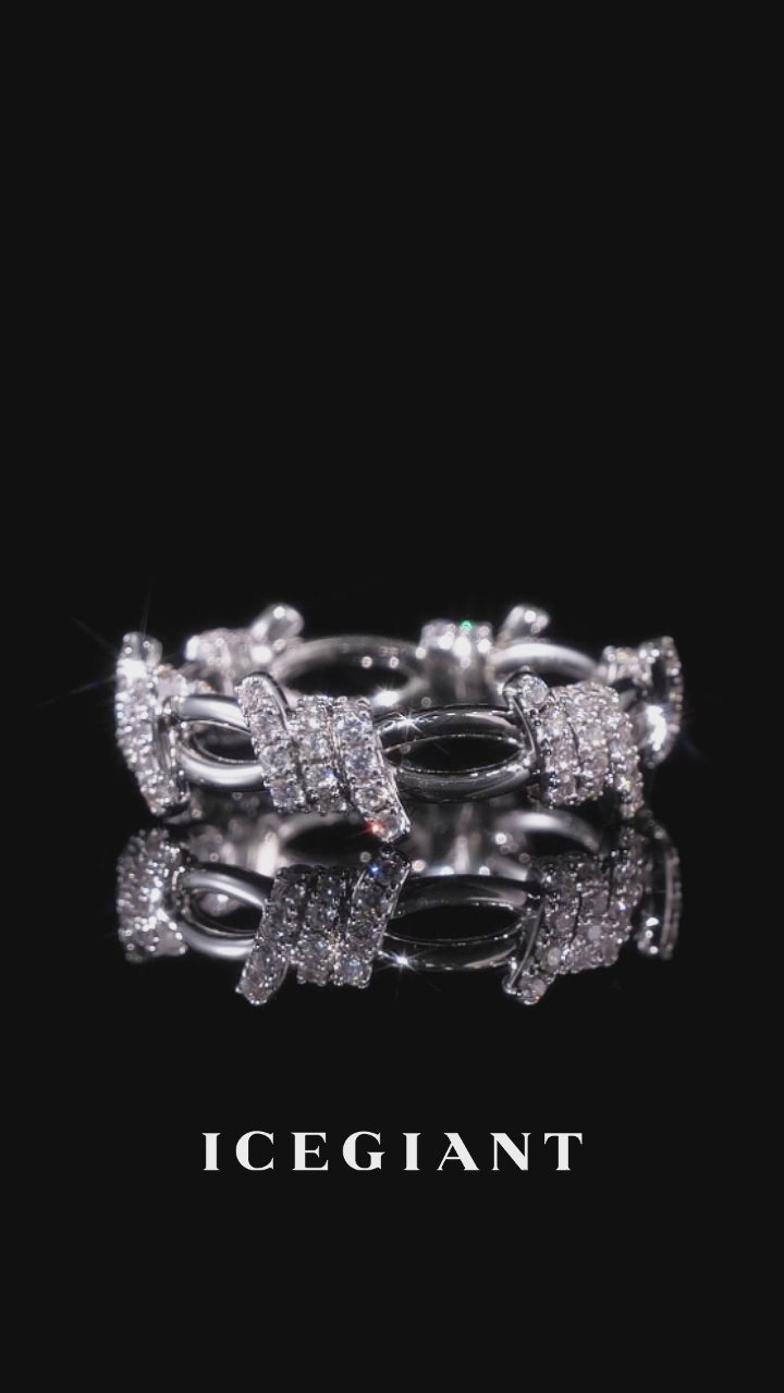 Moissanite Spiral Knot Ring