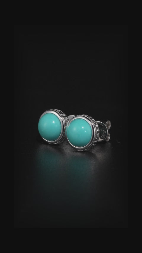 S925 Turquoise Stud Earrings
