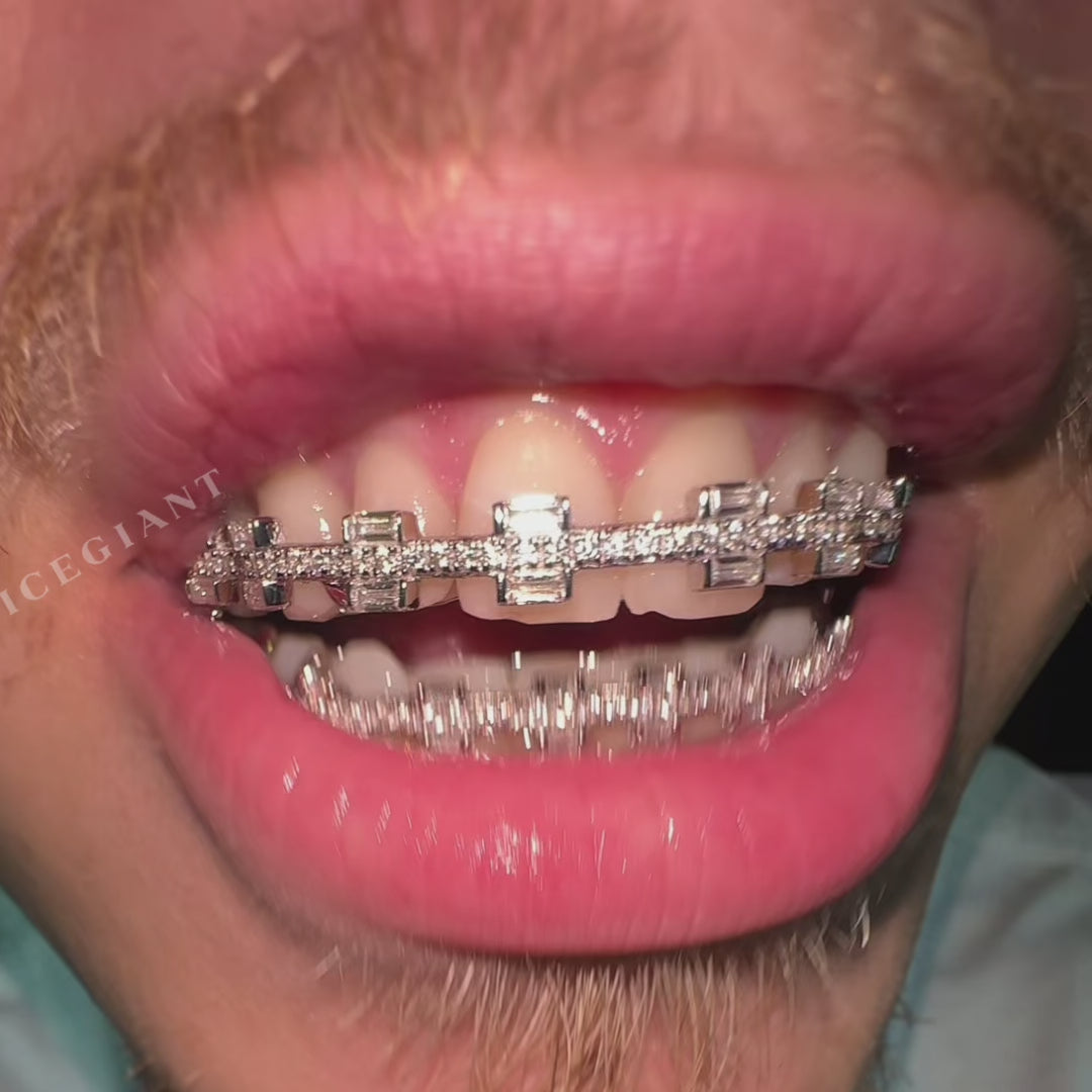 Rectangular Cut Brace Style Grillz