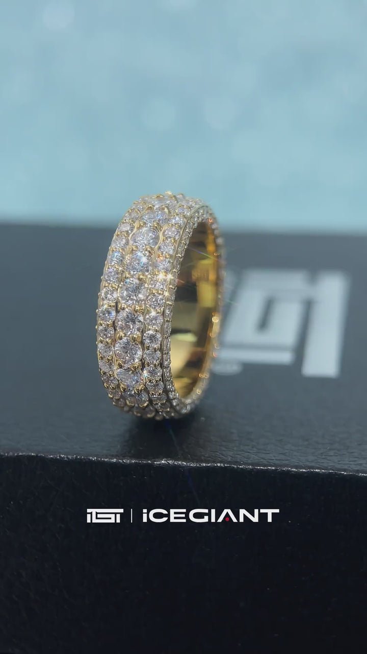 Multi-Row Round Moissanite Band Ring
