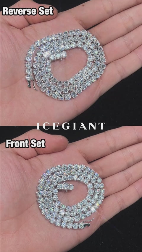 5MM Reverse-Set Moissanite Tennis Chain