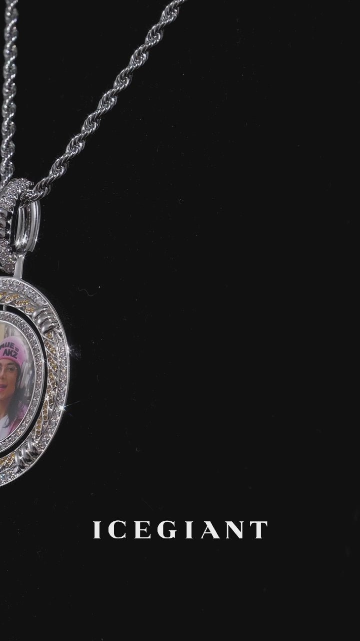 Spinning Custom Photo Cross Memory Pendant