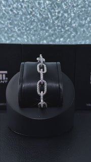 10MM Moissanite Rolo Rope Hybrid Bracelet