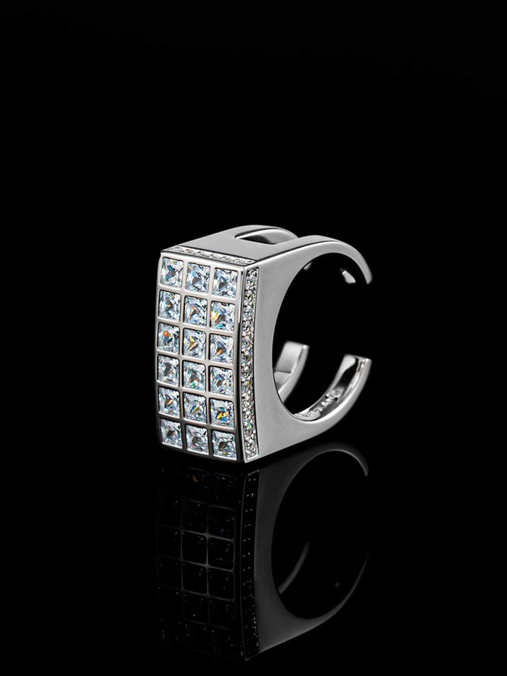 S925 Rectangular Princess Cut Ring