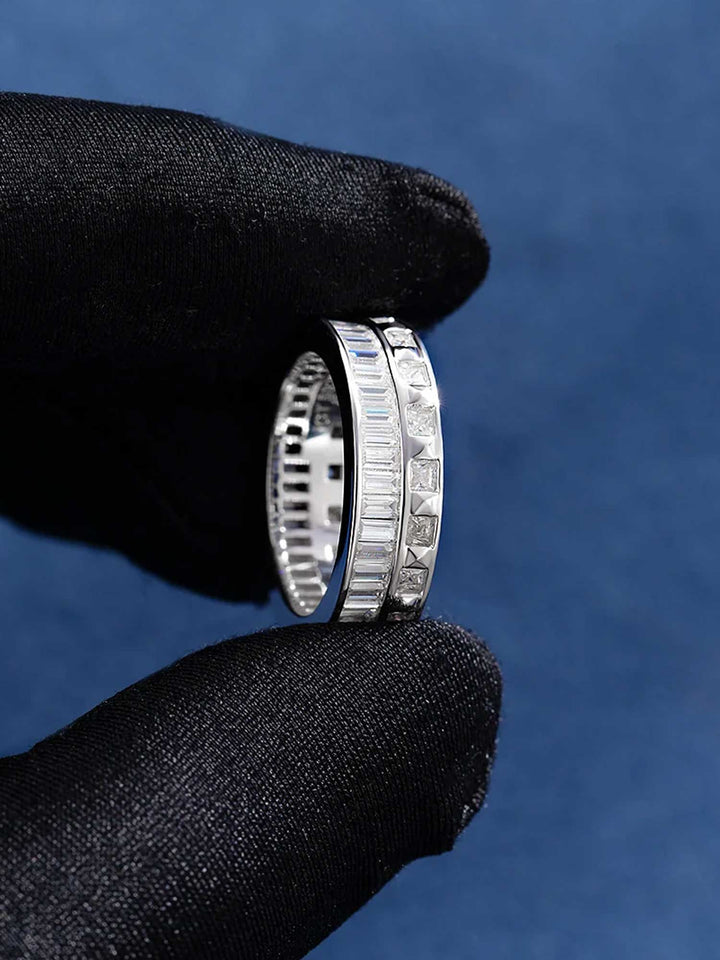 S925 Baguette & Princess Cut Eternity Ring
