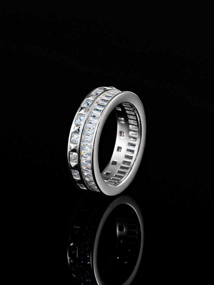 S925 Baguette & Princess Cut Eternity Ring