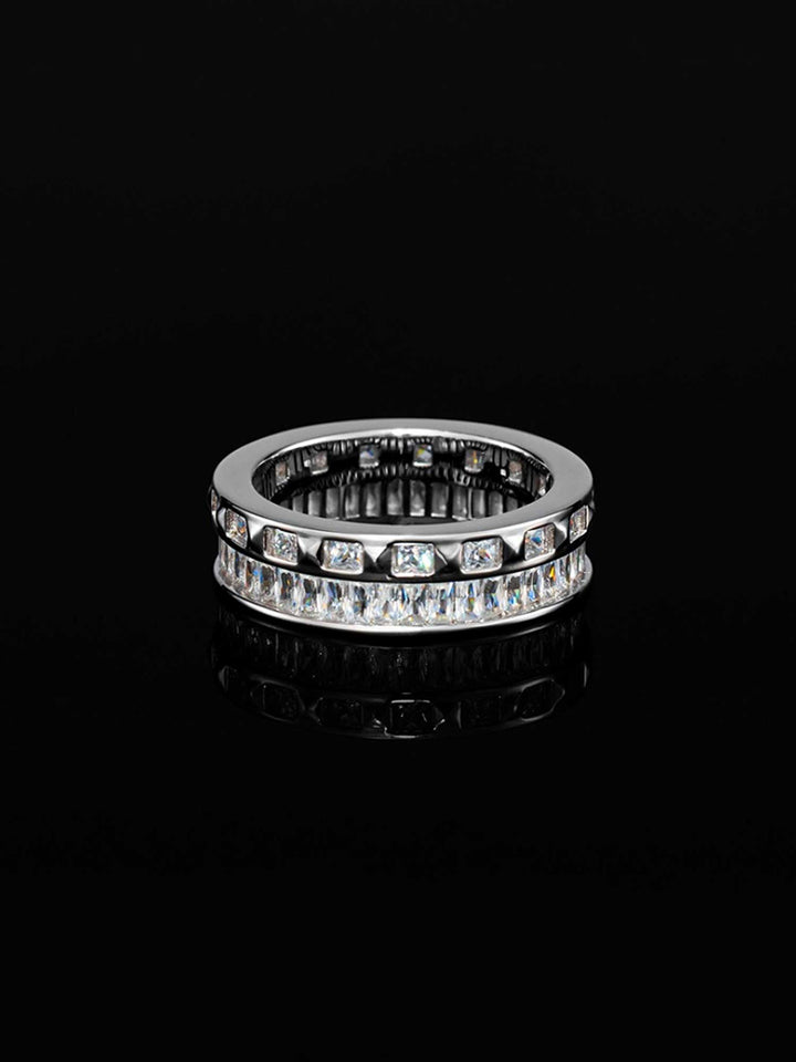S925 Baguette & Princess Cut Eternity Ring