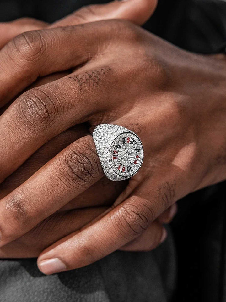 S925 Roulette Gambling Moissanite Ring