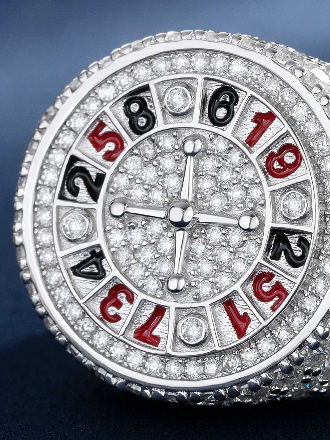 S925 Roulette Gambling Moissanite Ring