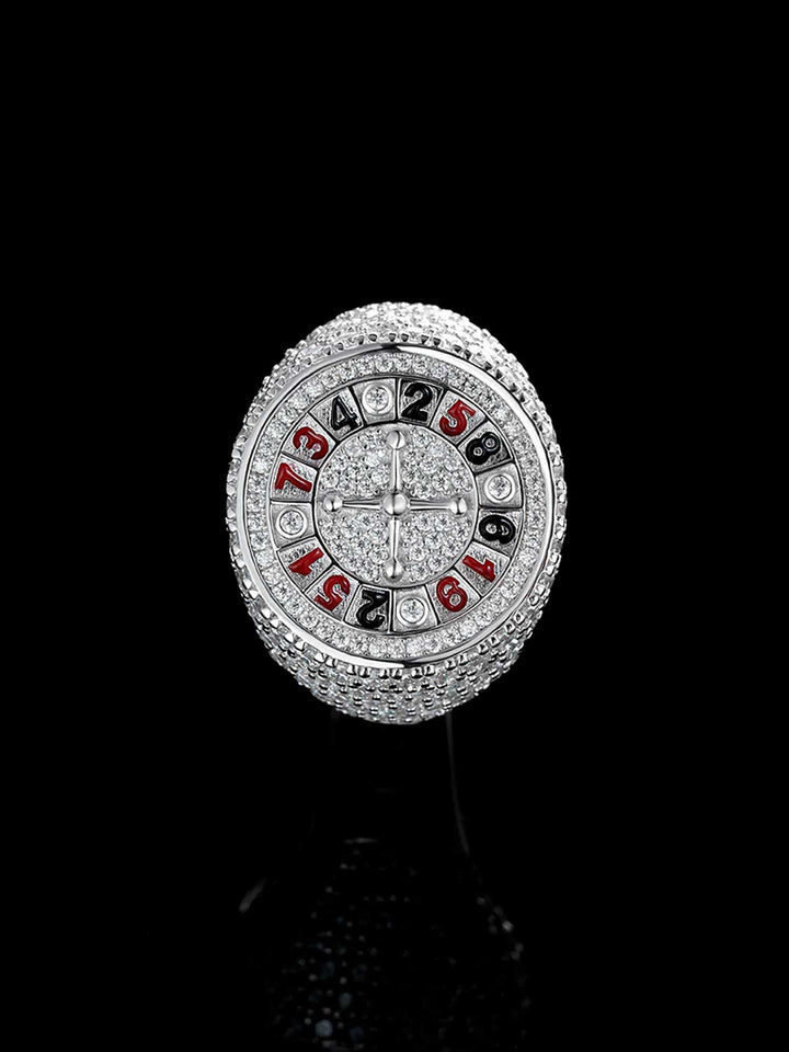 S925 Roulette Gambling Moissanite Ring