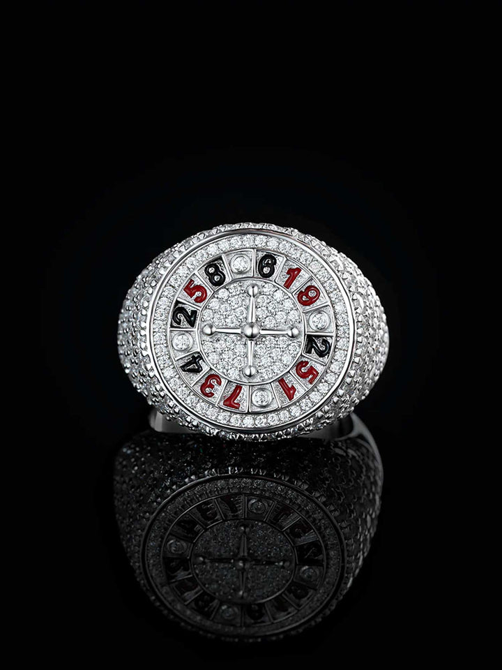 S925 Roulette Gambling Moissanite Ring