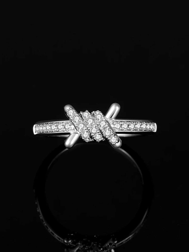 Solid Gold Diamond Barbed Wire Ring - deposit