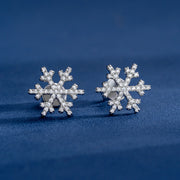 S925 Moissanite Snowflake Stud Earrings