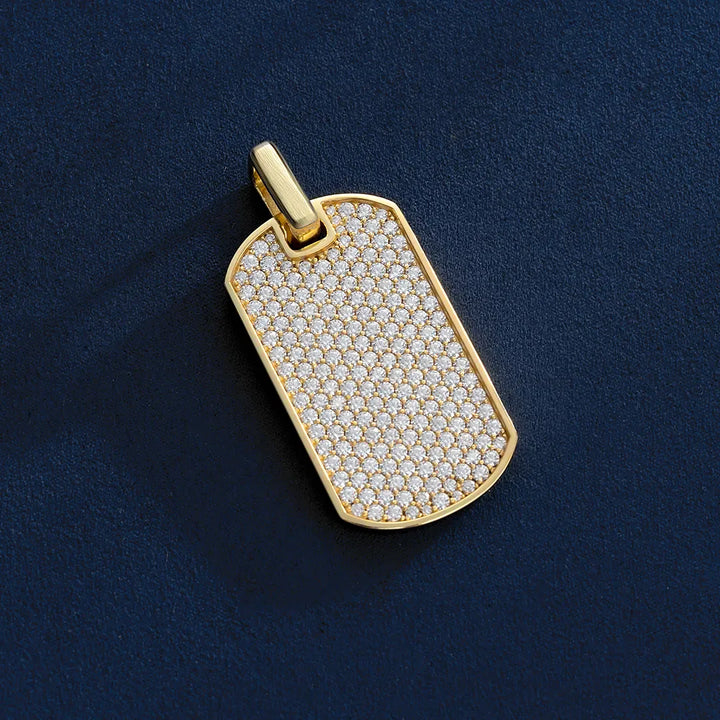 S925 Moissanite Dog Tag Pendant