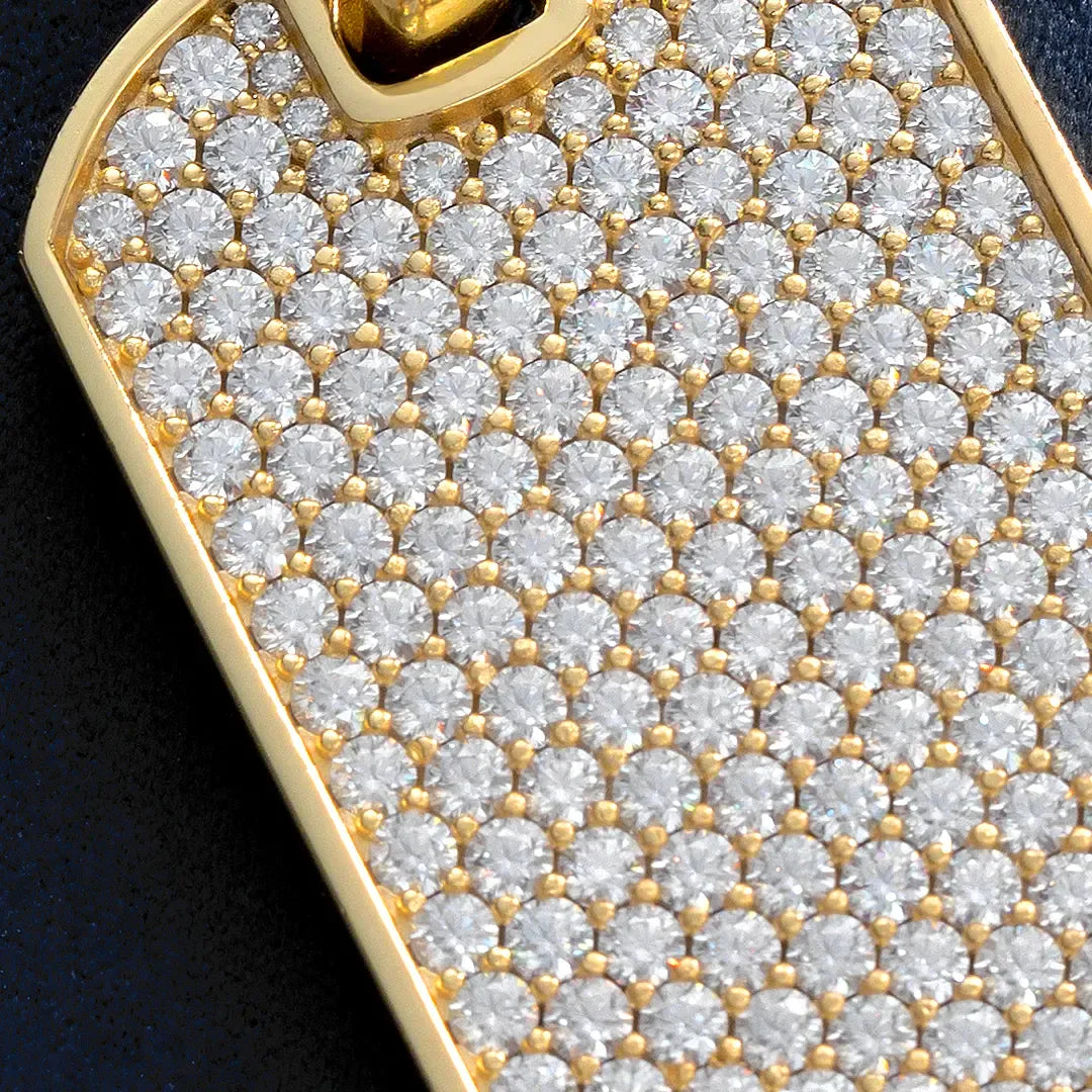 S925 Moissanite Dog Tag Pendant
