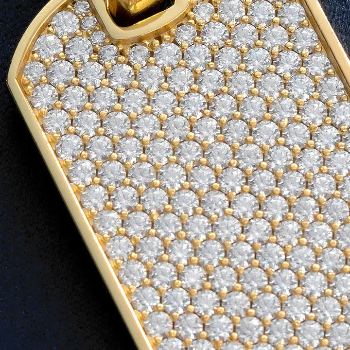 S925 Moissanite Dog Tag Pendant