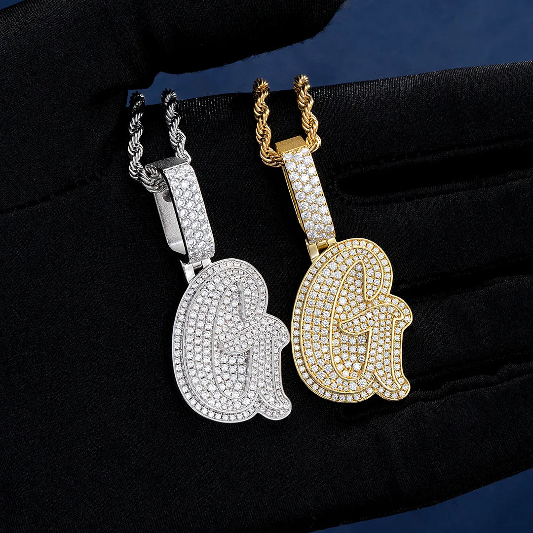 Custom Made G Moissanite Pendant