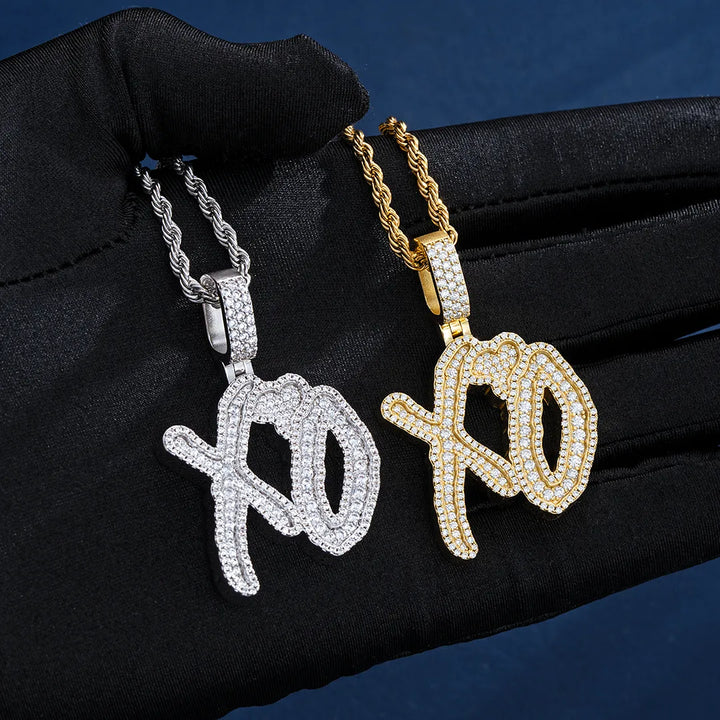 Custom Made XO Moissanite Pendant
