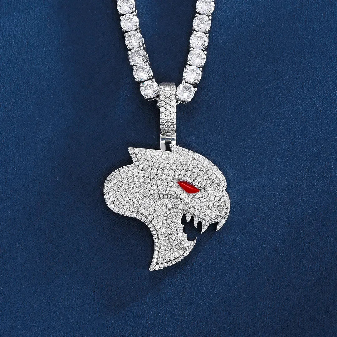 Moissanite Enamel Hellcat Pendant
