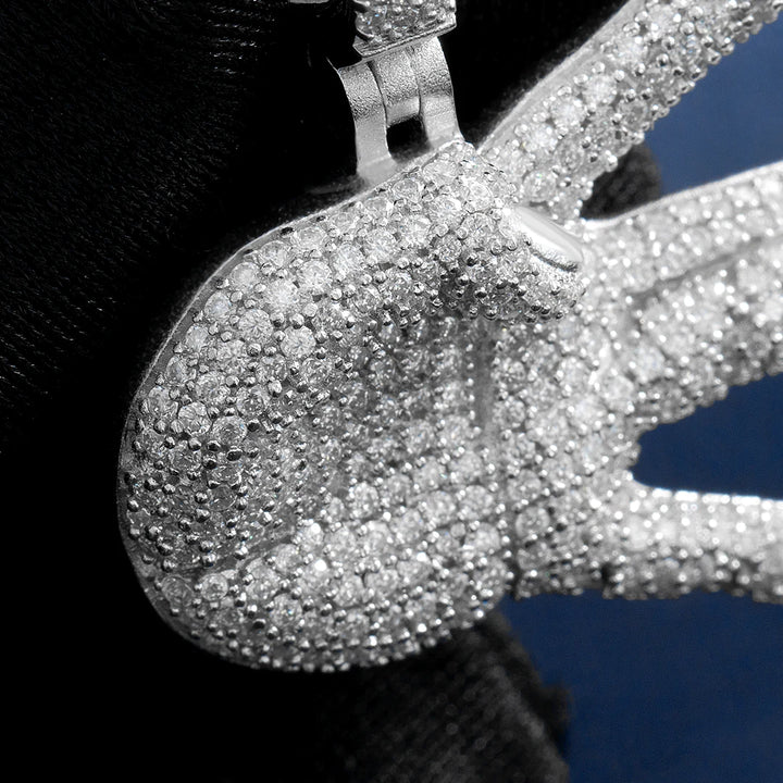 Moissanite East Side Hand Pendant
