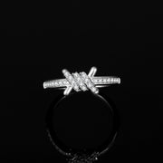 Moissanite Barbed Wire Ring