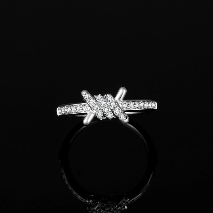Solid Gold Diamond Barbed Wire Ring - deposit